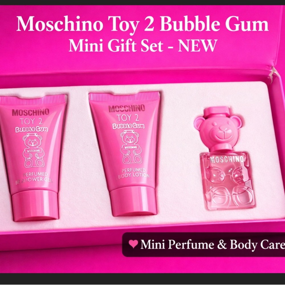 Empty  Moschino Toy 2 Bubble Gum Gift Set - Bright Pink